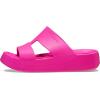 imageCrocs Womens Getaway Platform HStrap Sandals Wedge Sandals for WomenPink Crush