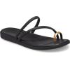 imageCrocs Womens Miami Toe Loop Sandals FlatMetallic Black