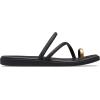 imageCrocs Womens Miami Toe Loop Sandals FlatMetallic Black