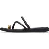 imageCrocs Womens Miami Toe Loop Sandals FlatMetallic Black