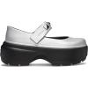 imageCrocs Womens Stomp Mary Janes FlatSilver