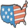 imageCrocs UnisexAdult Jibbitz Shoe Charms  American Pride Shoe Charm Singles Shoe Charms for Women and MenUsa Flag Map