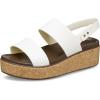 imageCrocs Womens Brooklyn Cork Low Wedge SandalChalk