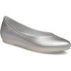 imageCrocs Womens Brooklyn Pointed Flat BalletSilver Metallic