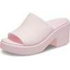 imageCrocs Womens Brooklyn Slide Heel Heeled SandalPink Milk