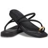 imageCrocs Womens Miami Toe Loop Sandals FlatMetallic Black