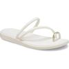 imageCrocs Womens Miami Toe Loop Sandals FlatMetallic Chalk