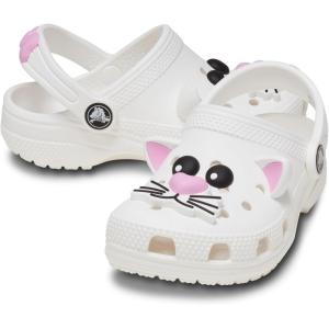 imageCrocs Kids Classic ClogsWhitePink Tweed Cat