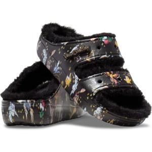 imageCrocs UnisexAdult Classic Harry Potter Cozzzy Sandals Fuzzy Platform SandalsBlackMulti