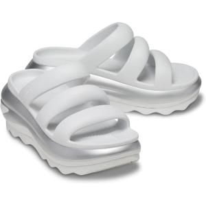 imageCrocs UnisexAdult Mega Crush Triple Strap Sandal PlatformMoonlightSilver Metallic