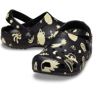 imageCrocs UnisexChild Classic Glow in The Dark Clogs Little Big KidBlack Space