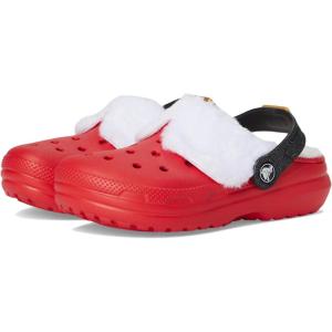 imageCrocs UnisexChild Classic Holiday Lined Clogs Little Big KidVarsity RedMulti