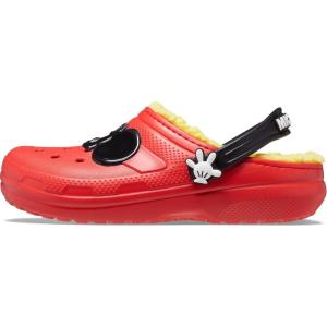 imageCrocs UnisexChild Classic Lined Disney Clogs Mickey and Minnie Mouse Shoes and SlippersBlackRed Mickey Mouse