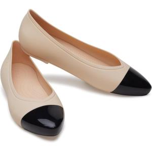 imageCrocs Womens Brooklyn Pointed Flat BalletShitake Dipped