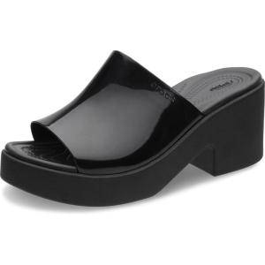 imageCrocs Womens Brooklyn Slide Heel Heeled SandalBlackHigh Shine