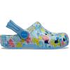 imageCrocs Kids Stitch Classic Clogs for Kids  Ethylene Vinyl Acetate  Round Toe Design  Pivot Heel StrapStitchFloral