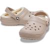 imageCrocs Unisex Mens and Womens Classic Lined Clog  Fuzzy Slippers MushroomBone 5 Men7 Women
