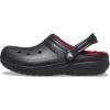 imageCrocs UnisexAdult Classic Holiday Lined ClogsBuffalo PlaidBlackVarsity Red
