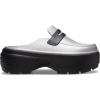 imageCrocs UnisexAdult Stomp LoafersSilverBlack