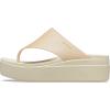 imageCrocs Womens Brooklyn Platform Flip FlopChampagneBone