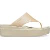 imageCrocs Womens Brooklyn Platform Flip FlopChampagneBone
