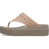 imageCrocs Womens Brooklyn Platform Flip FlopCorkMushroom Stubbed