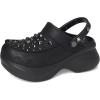 imageCrocs Womens Classic Bae Clogs Platform Shoes for WomenBlack Studded