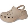 imageCrocs Womens Classic Bae Clogs Platform Shoes for WomenTaupe