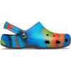 imageCrocs Womens Classic Marbled Tiedye ClogsBlackMulti Spray Dye