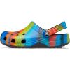imageCrocs Womens Classic Marbled Tiedye ClogsBlackMulti Spray Dye