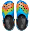 imageCrocs Womens Classic Solar Rainbow ClogsBlackMulti Spray Dye