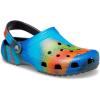 imageCrocs Womens Classic Solar Rainbow ClogsBlackMulti Spray Dye