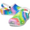 imageCrocs Womens Classic Solar Rainbow ClogsWhiteMulti Spray Dye