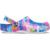 imageCrocs Womens Classic Solar Rainbow ClogsWhitePink