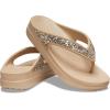 imageCrocs Womens Sloane Embellished Wedge Flip FlopsGold Glitter