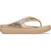 imageCrocs Womens Sloane Embellished Wedge Flip FlopsGold Glitter