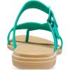imageCrocs Womens Tulum Toe Post SandalsDeep Green Tan