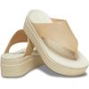 imageCrocs Womens Brooklyn Platform Flip FlopChampagneBone