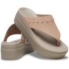 imageCrocs Womens Brooklyn Platform Flip FlopCorkMushroom Stubbed