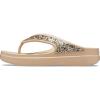 imageCrocs Womens Sloane Embellished Wedge Flip FlopsGold Glitter
