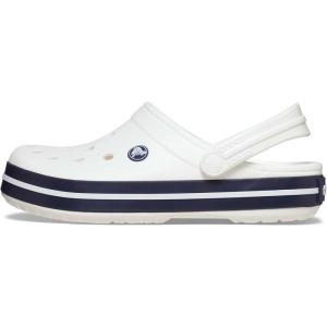 imageCrocs Unisex Adult Crocband ClogWhiteWhiteNavy