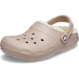 imageCrocs Unisex Mens and Womens Classic Lined Clog  Fuzzy Slippers MushroomBone 5 Men7 Women