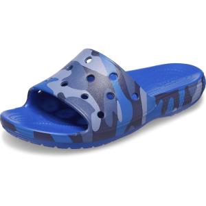 imageCrocs UnisexAdult Classic Spray Camo Slide SandalBlue BoltMulti Camo Redux