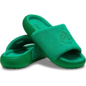 imageCrocs UnisexAdult Classic Towel Slide Sandals for Women and MenGreen Ivy