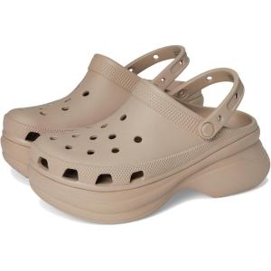 imageCrocs Womens Classic Bae Clogs Platform Shoes for WomenTaupe
