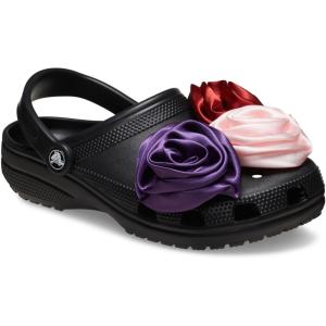 imageCrocs Womens Classic Embellished ClogBlack Rosette