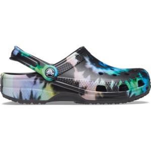 imageCrocs Womens Classic Solar Rainbow ClogsBlackPastel