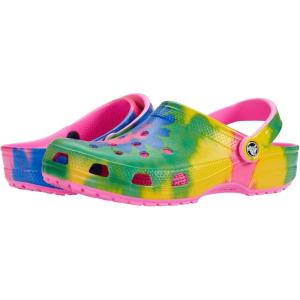 imageCrocs Womens Classic Solar Rainbow ClogsElectric PinkMulti