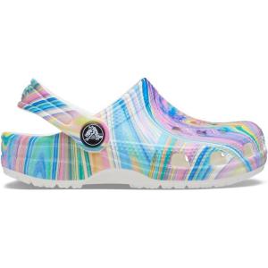 imageCrocs Womens Classic Solar Rainbow ClogsPastel Swirl