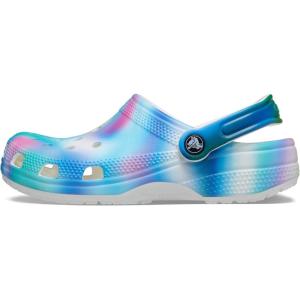 imageCrocs Womens Classic Solar Rainbow ClogsWhiteMulti Solarized